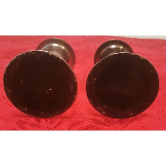 Candle Stick Holders Unique Vintage Silver Plated Compact - Picture 5 of 6